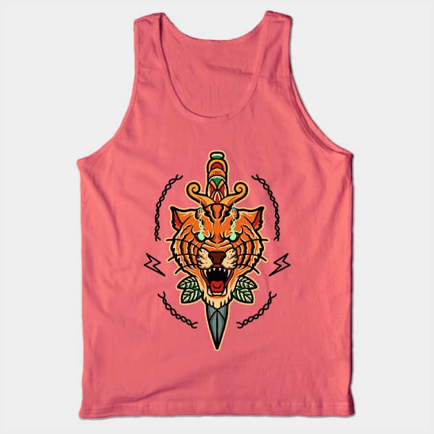 tiger and dagger Tank Top by donipacoceng